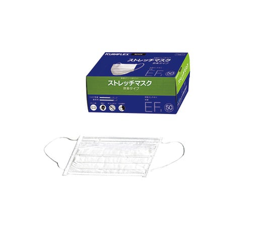 クラレクラフレックス2-8219-01ストレッチマスクＥＦエコノミー【1箱(50枚入)】(as1-2-8219-01)
