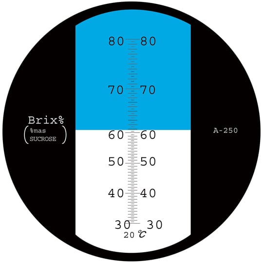 2-8463-02 手持屈折計 高温対応 Ｂｒｉｘ３０．０～８０．０％ H-80