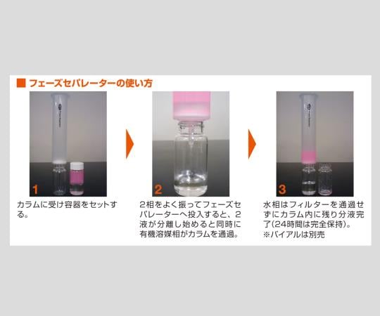 2-8629-02 分液カラム（フェーズセパレーター） ６ｍＬ 120-1905-C