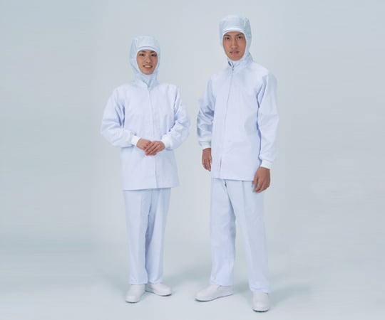2-8743-02 パンツ男性用(裾口ストレートタイプ) 常温タイプ Ｍ ホワイト FX70966