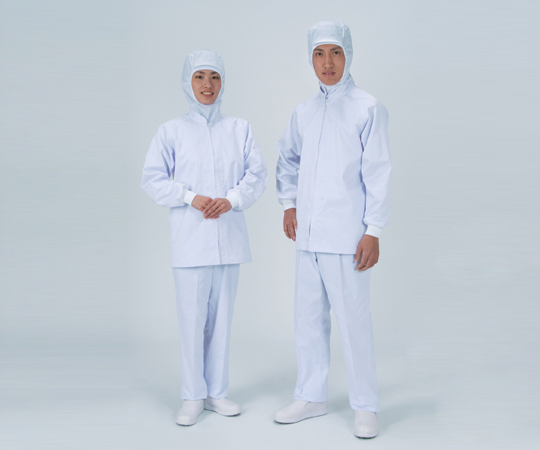 2-8751-03 パンツ男性用(裾口ストレートタイプ) 清涼タイプ Ｌ ホワイト FX70976