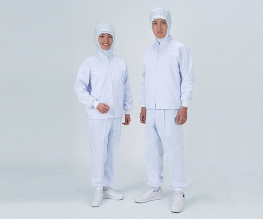 2-8753-03 パンツ男性用(裾口ジャージタイプ) 清涼タイプ Ｌ ホワイト FX70976J