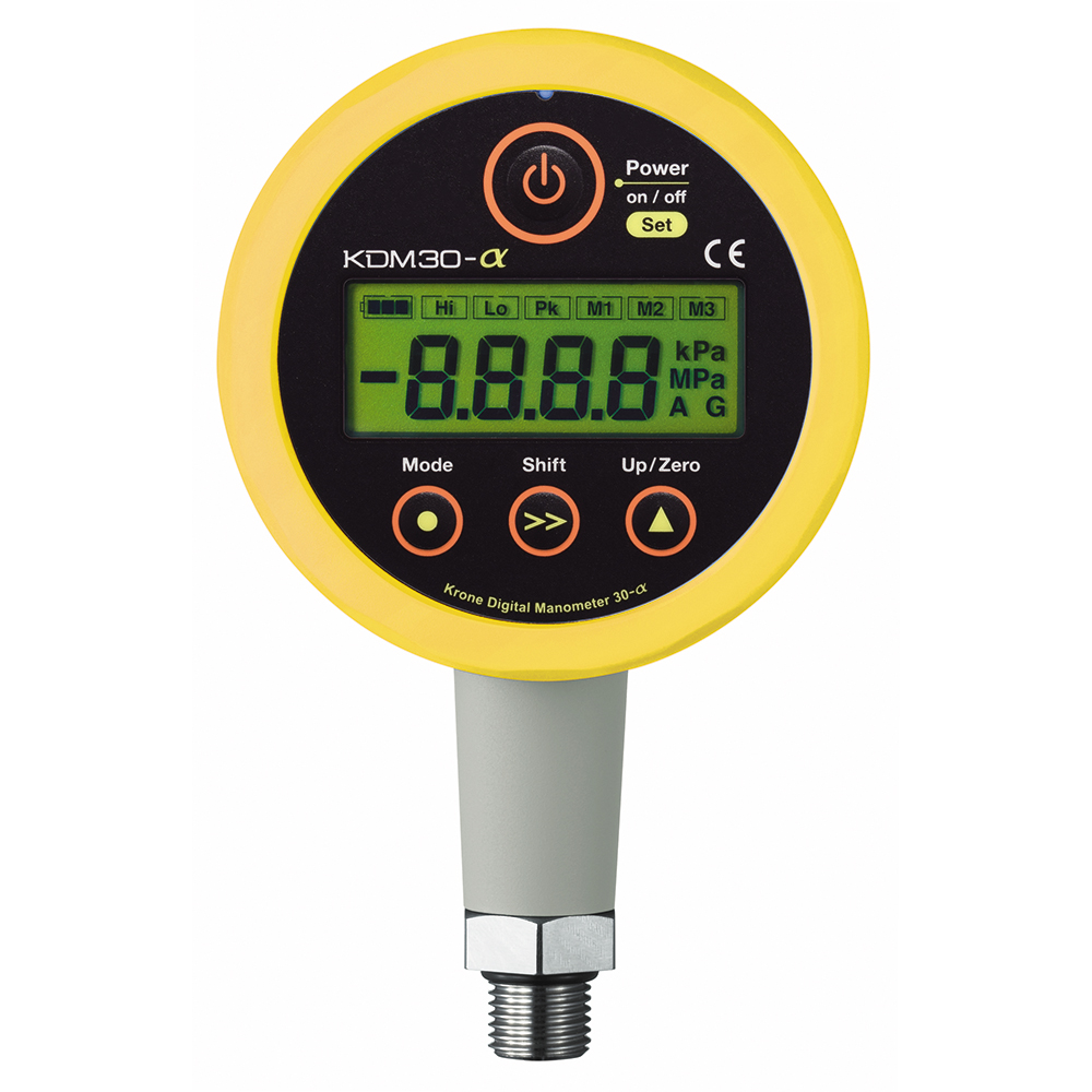 圧力計 2-9202-13 高精度デジタル圧力計 DC24Vタイプ タイプ イエロー 0