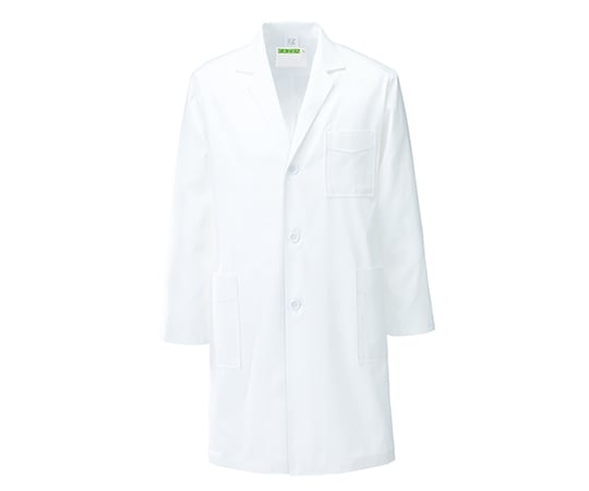 2-9352-04白衣ハーフコート(オフホワイト)男性用２５１-９０ＬＬ【1着】(as1-2-9352-04)