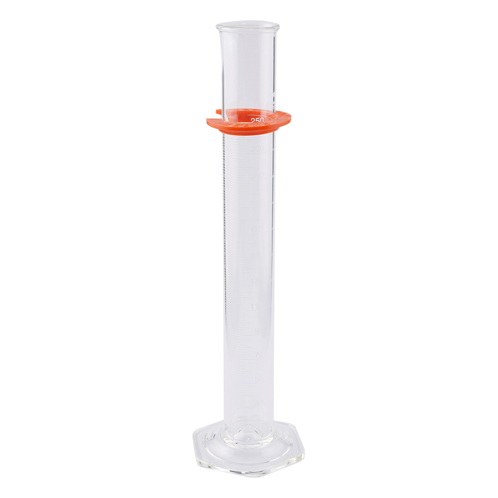 メスシリンダー PYREXR バンパー付 250mL 校正証明書付