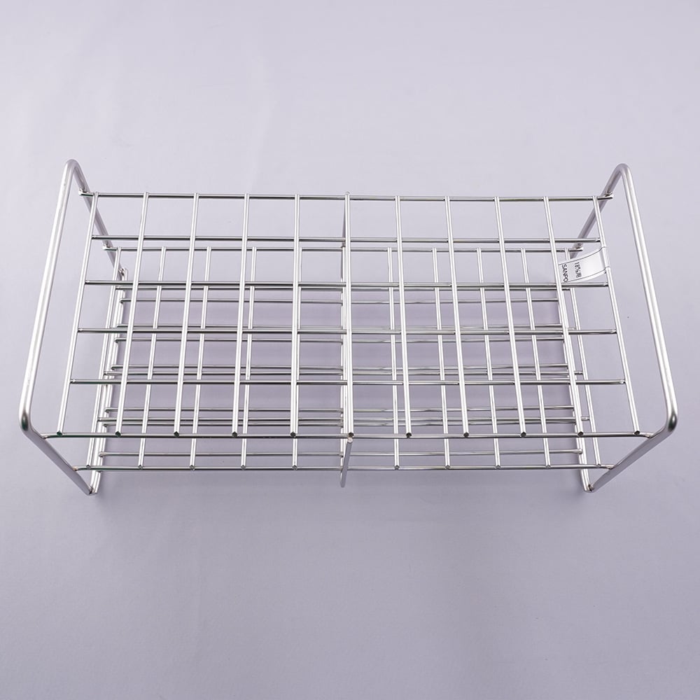 2-9502-36 Stainless Steel Test Tube Stand Array: 5 x 10 Size: 20mm 18 ...