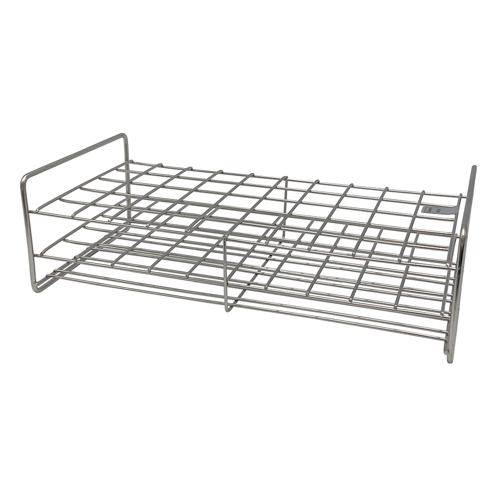 2-9502-50 Stainless Steel Test Tube Stand Array: 5 x 10 Size: 26mm 24 ...