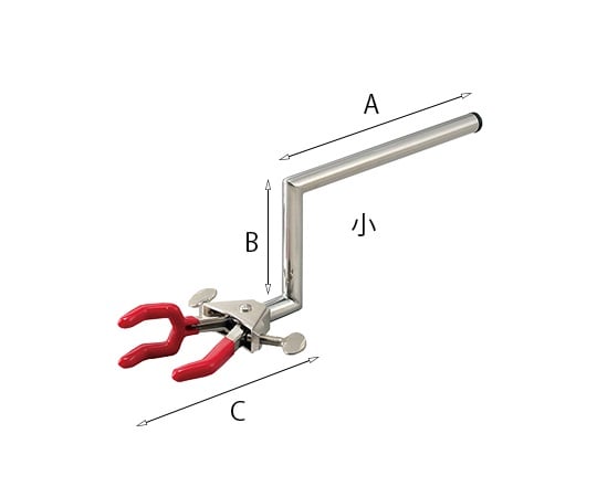 両開きクランプ（ビニール被膜）　クランク型　小