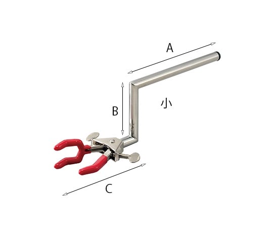 2-9825-06両開きクランプ（ビニール被膜）クランク型小【1個】(as1-2-9825-06)