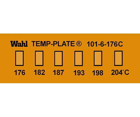 2-9907-05 真空用テンプ・プレート（不可逆性） 6点表示 1箱（10枚入