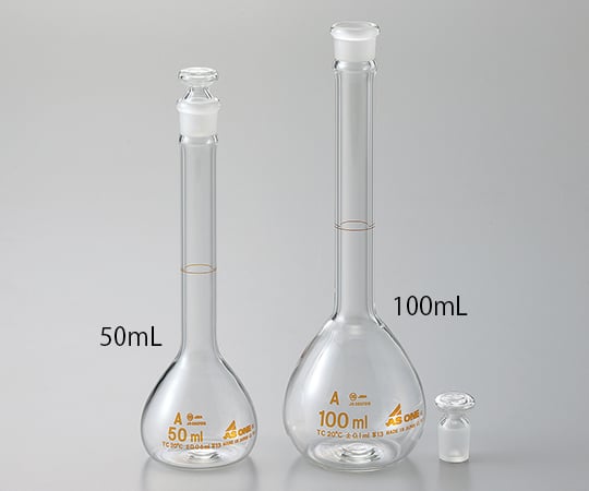 2-992-01 酸洗浄済メスフラスコ 50mL 2030-06-20