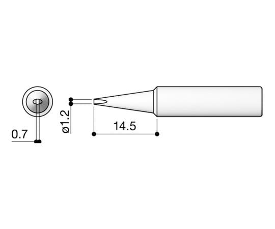 2-9921-07 はんだこて用 交換こて先 T18-D12