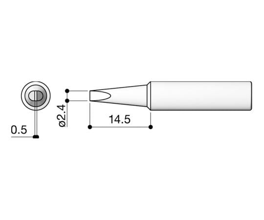 2-9921-09 はんだこて用 交換こて先 T18-D24