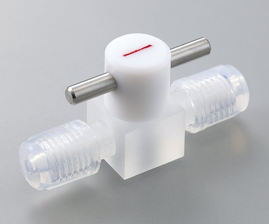 2-9975-01ミニチュアＣＴＦＥ２方コック（チューブ接続タイプ）Ｂ－１．６－２【1個】(as1-2-9975-01)