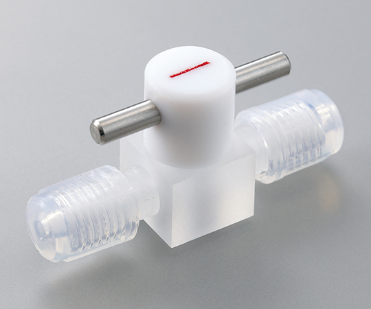 2-9975-02ミニチュアＣＴＦＥ２方コック（チューブ接続タイプ）Ｂ－３－２【1個】(as1-2-9975-02)