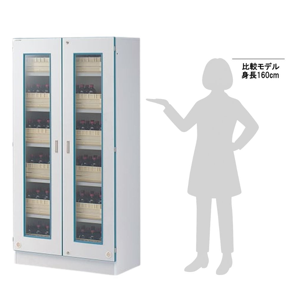 3-040-21 安全薬品保管棚 薬品トレー15個付属 AS-15RN 【AXEL】 アズワン