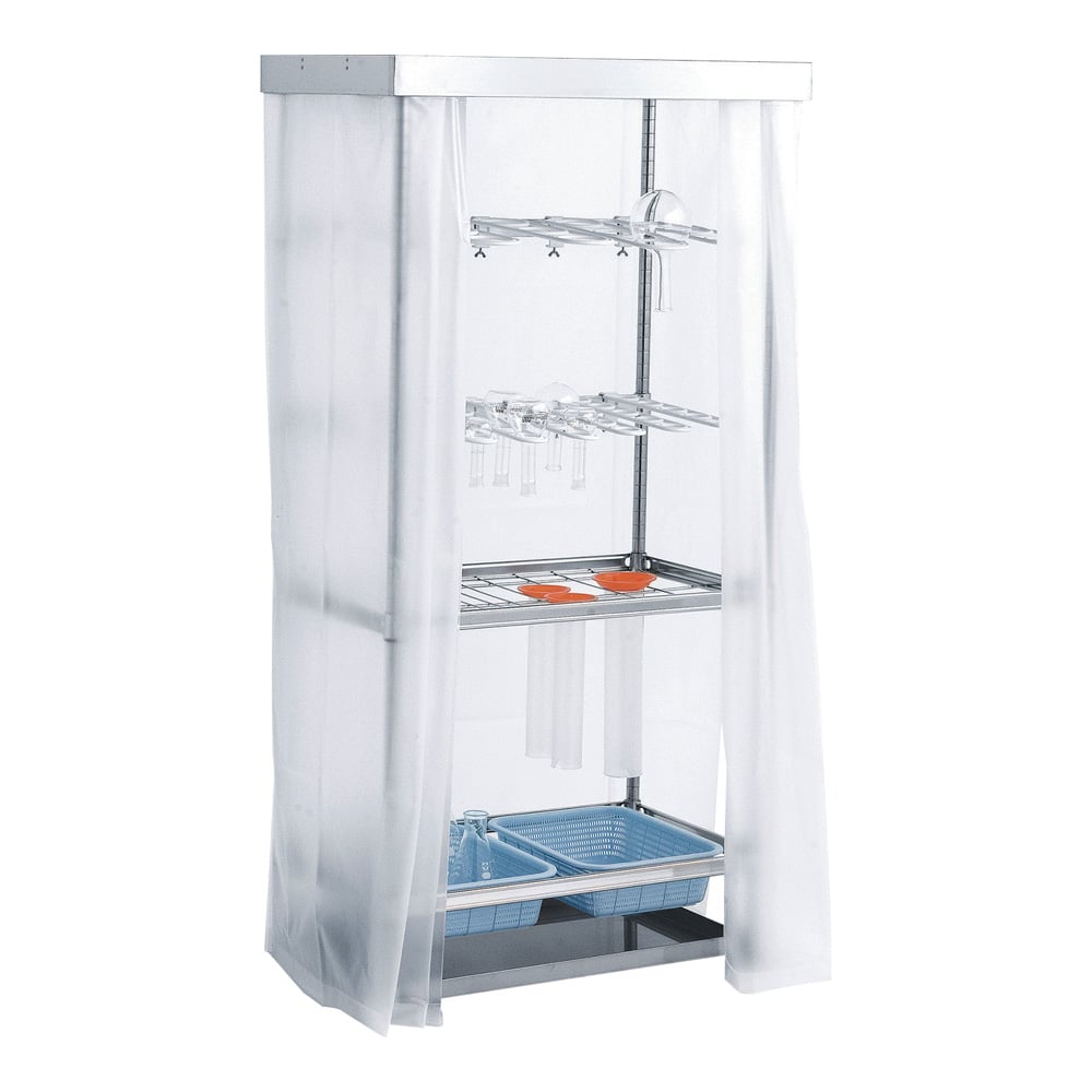 【組立】キャニオン3-1083-02ドライシェルフCVカーテン付き【1台】(as1-3-1083-02)