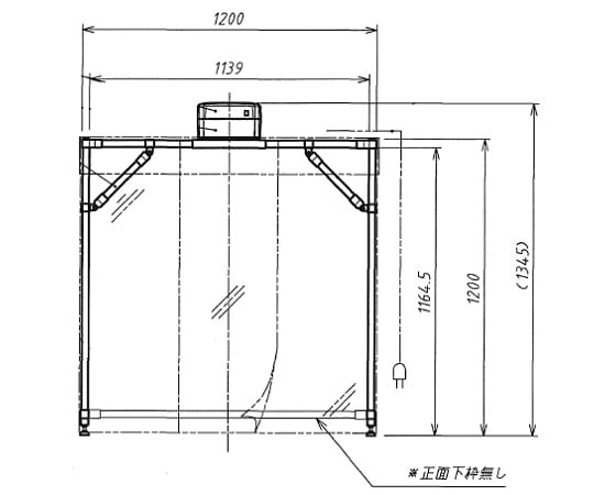 3-1152-12 卓上型クリーンフード Z-TT1200AD