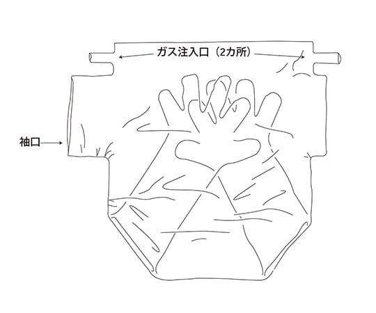 3-119-04 グローブバッグ 750×500×350mm 6枚入 S-30