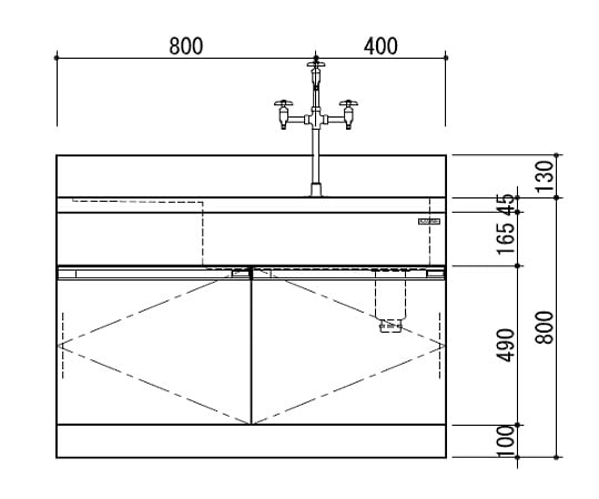 【特大】3-1287-12流し台(ホワイトタイプ)DWE-1200W【1個】(as1-3-1287-12)