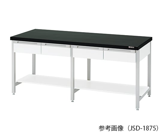 【大型商品※送料別途】アズワン3-1345-11　作業台 (スチール製・片面引出し付き) 1200×750×800mm　JSD-1275