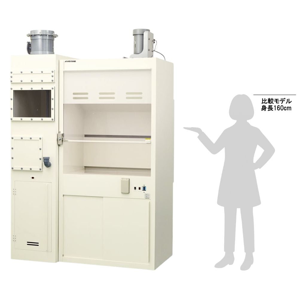 3-1374-22 ラボドラフト（PVC・W900・湿式スクラバー付きタイプ） ZPF