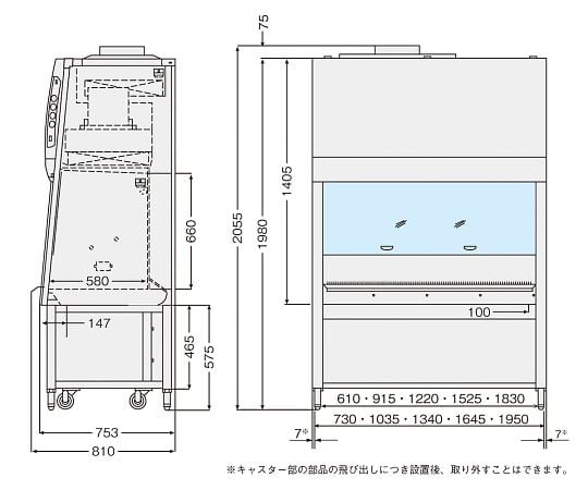 3-1422-03 ＥＳＣＯバイオハザード対策用安全キャビネット