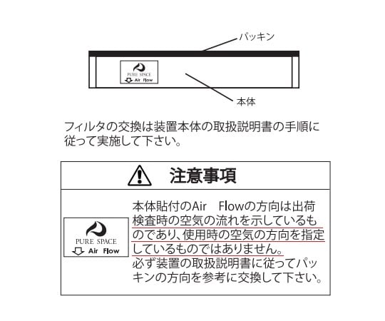 3-1423-11 ピュアスペース・01 交換用抗菌・防臭HEPAフィルター PS01-1AD