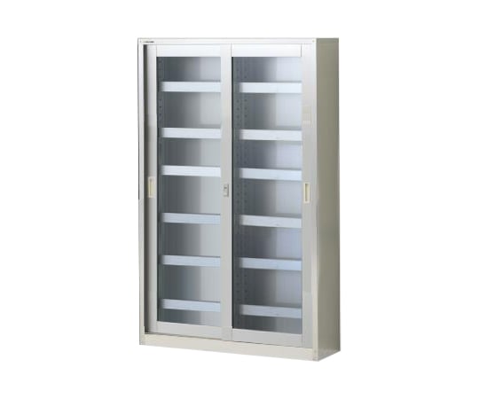 【送料定額】アズワン3-1486-04スリム薬品保管庫引違扉ガラス窓ハイタイプ【1台】(as1-3-1486-04)