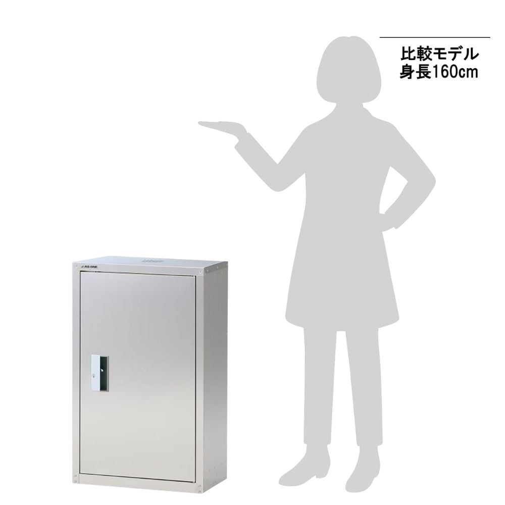 3-1487-01 スリム薬品保管庫 （平棚・片扉） SC-50FD 【AXEL】 アズワン