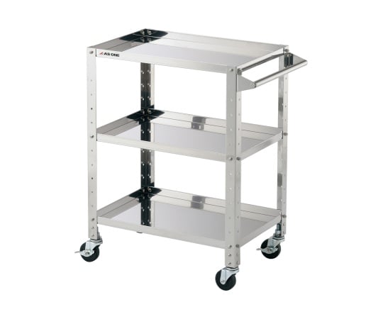 アズワン3-1557-02ステンレスヘビーワゴン枠付き３段【1台】(as1-3-1557-02)