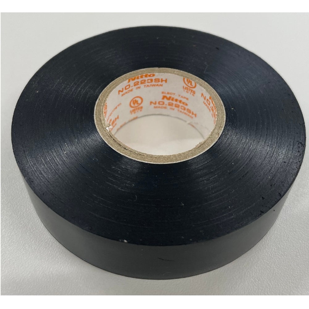 3-1624-11 ビニル粘着テープ 19mm×20m×0.19mm 黒 NO.223SH 【AXEL