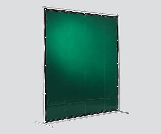 溶接遮光用衝立　接続型　キャスター3個付き　グリーン