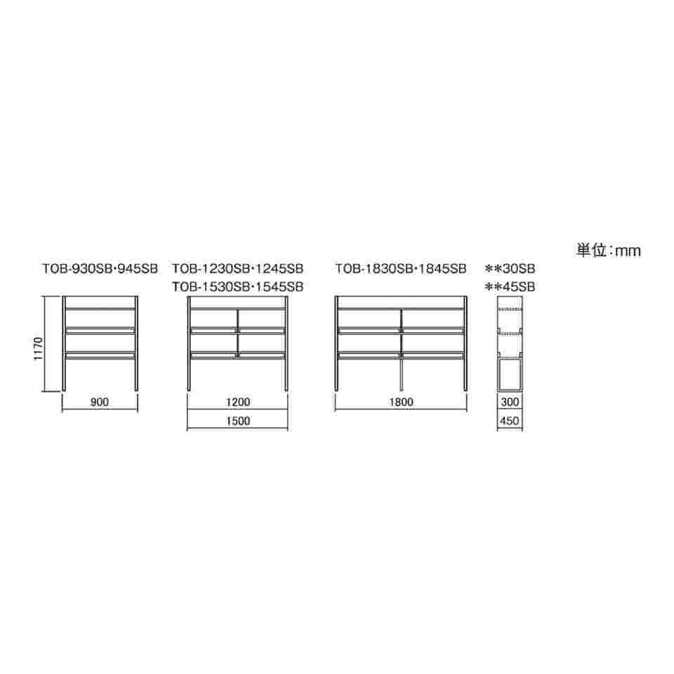 直送品】 アズワン 試薬棚 TOB-1230E本体シロ (3-4584-12) 《実験設備