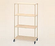 【送料定額】【組立】3-296-02ポールシェルフ９００ｍｍ４段キャスター付【1台】(as1-3-296-02)