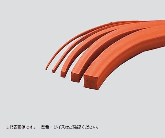 シリコーンスポンジ紐（赤）角　１２ｍｍ×１５ｍｍ