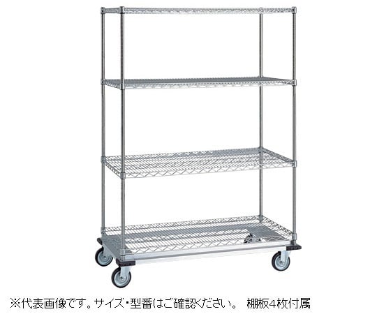 【組立】エレクター3-322-02スーパーエレクターシェルフ（６３８×６５３×２０２８ｍｍ／ドーリー付き）【1組】(as1-3-322-02)