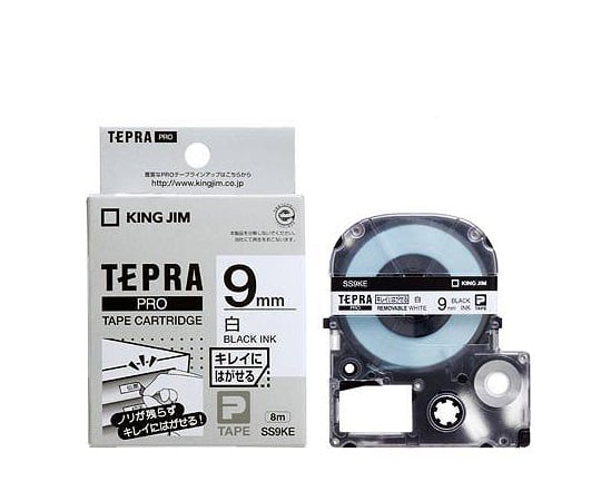 3-3222-02 テプラ専用 テープカートリッジ ホワイト(弱粘着) SS9KE