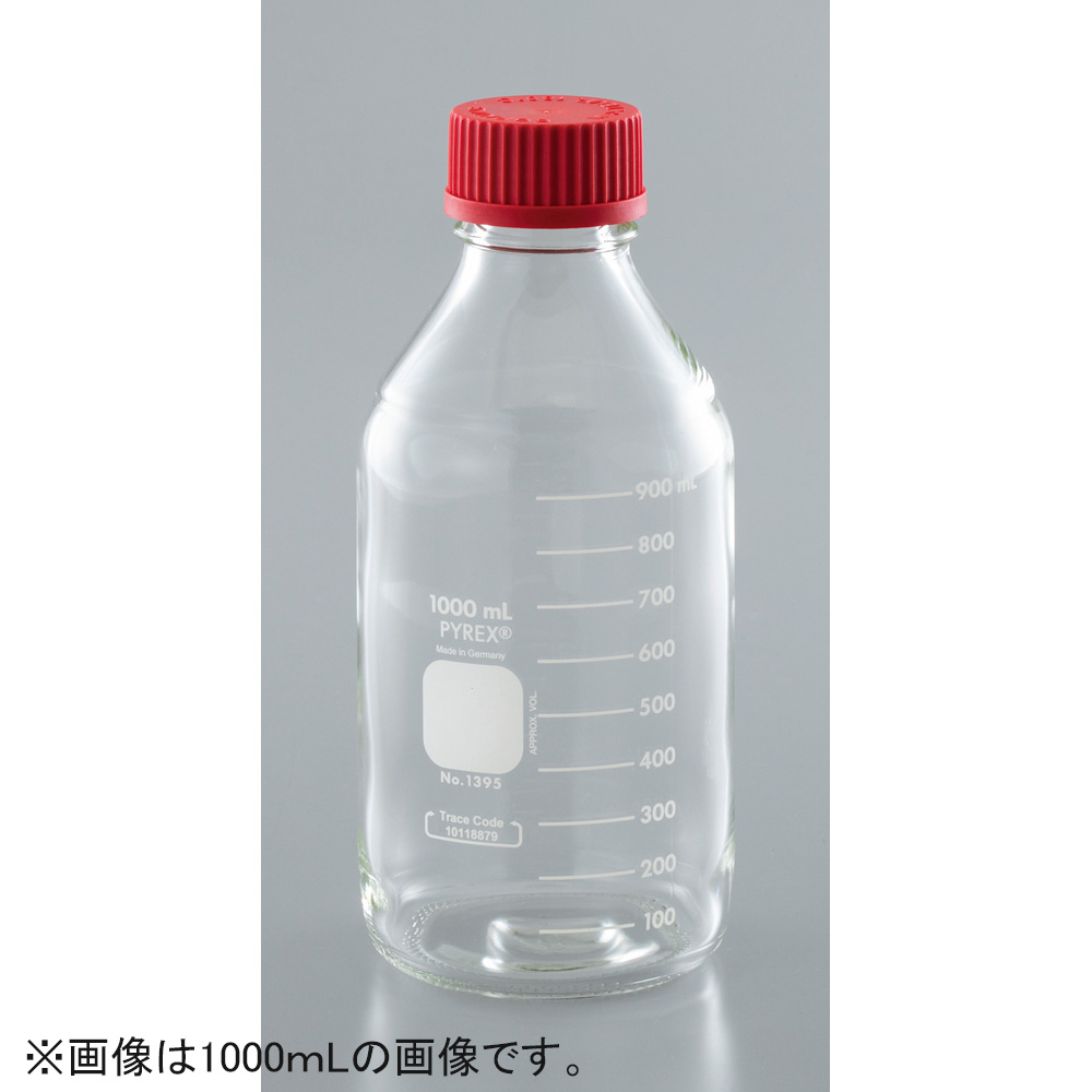 買物 コーニング PYREX メディウム瓶 R オレンジキャップ付き 透明 5000mL 1395-5L 1-4994-08 