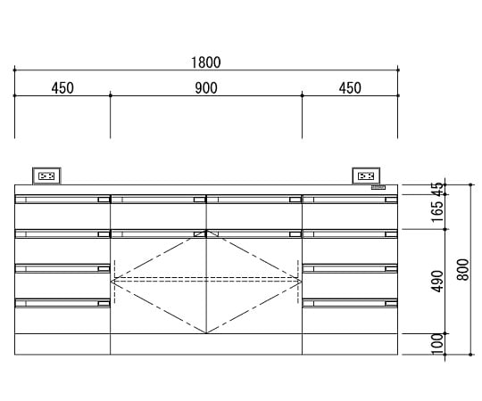 Central Laboratory Bench Wooden White Riser, 1800 x 1200 x 800 and ...