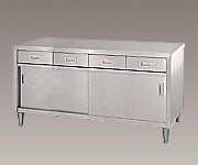 3-4023-03 ステンレス作業台（SUS430・引出付） 1200×600×800mm ED