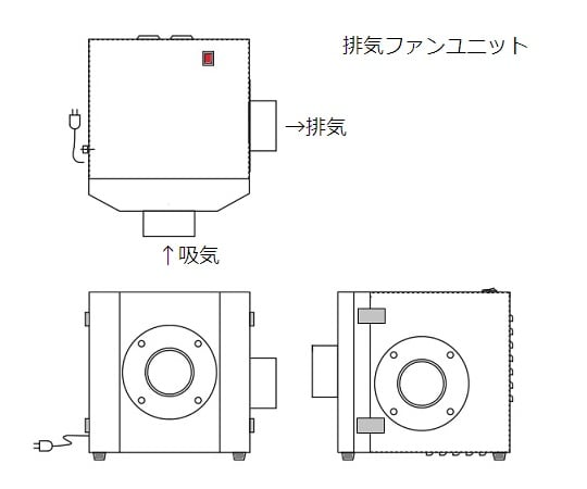 3-4066-01 アームダクト 卓上型シングルセット