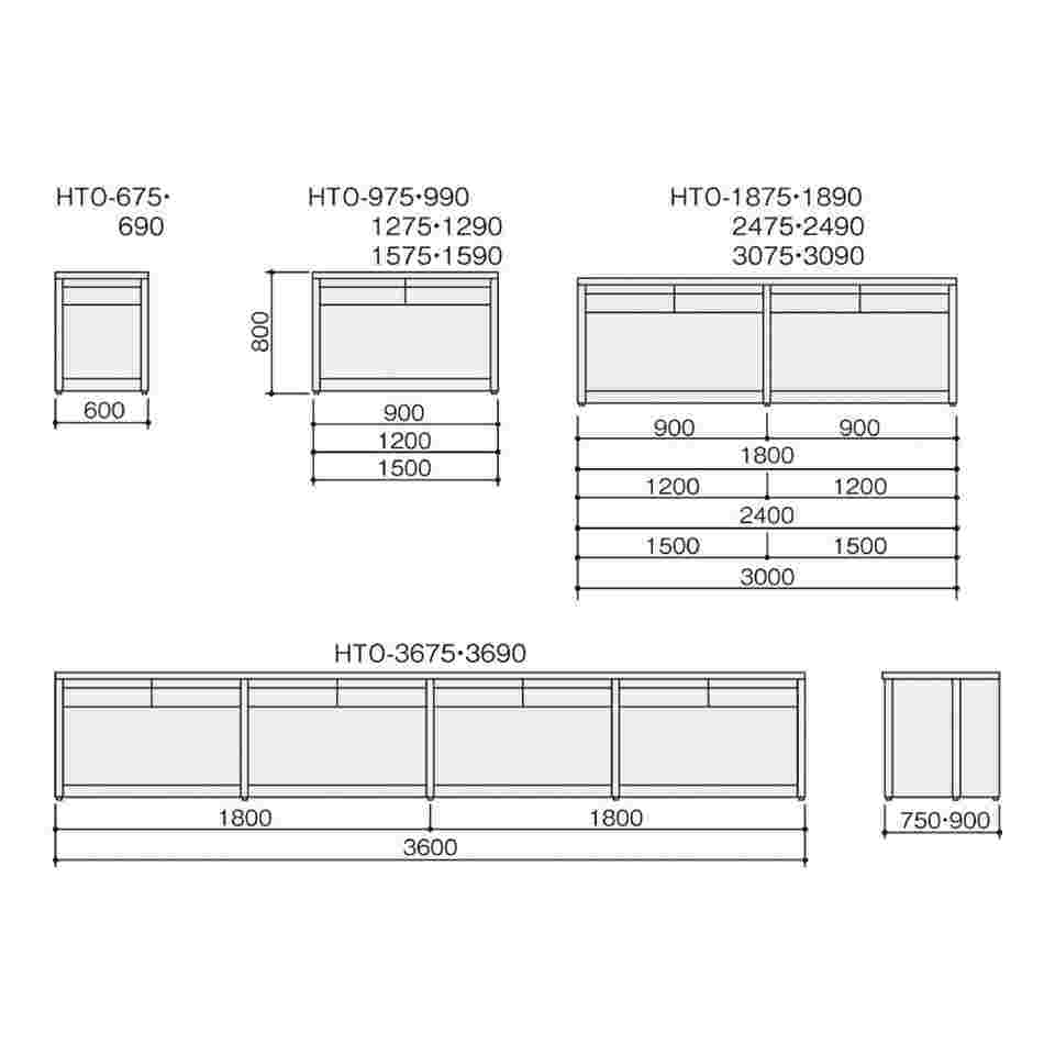 3-4316-13 サイド実験台 (フレームタイプ) 1200×750×800 mm HTO-1275