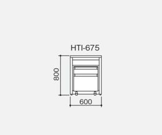 【大型商品※送料別途】アズワン3-4349-11　サイド実験台 (フレ-ムタイプ) 600×750×800 mm　HTE-675