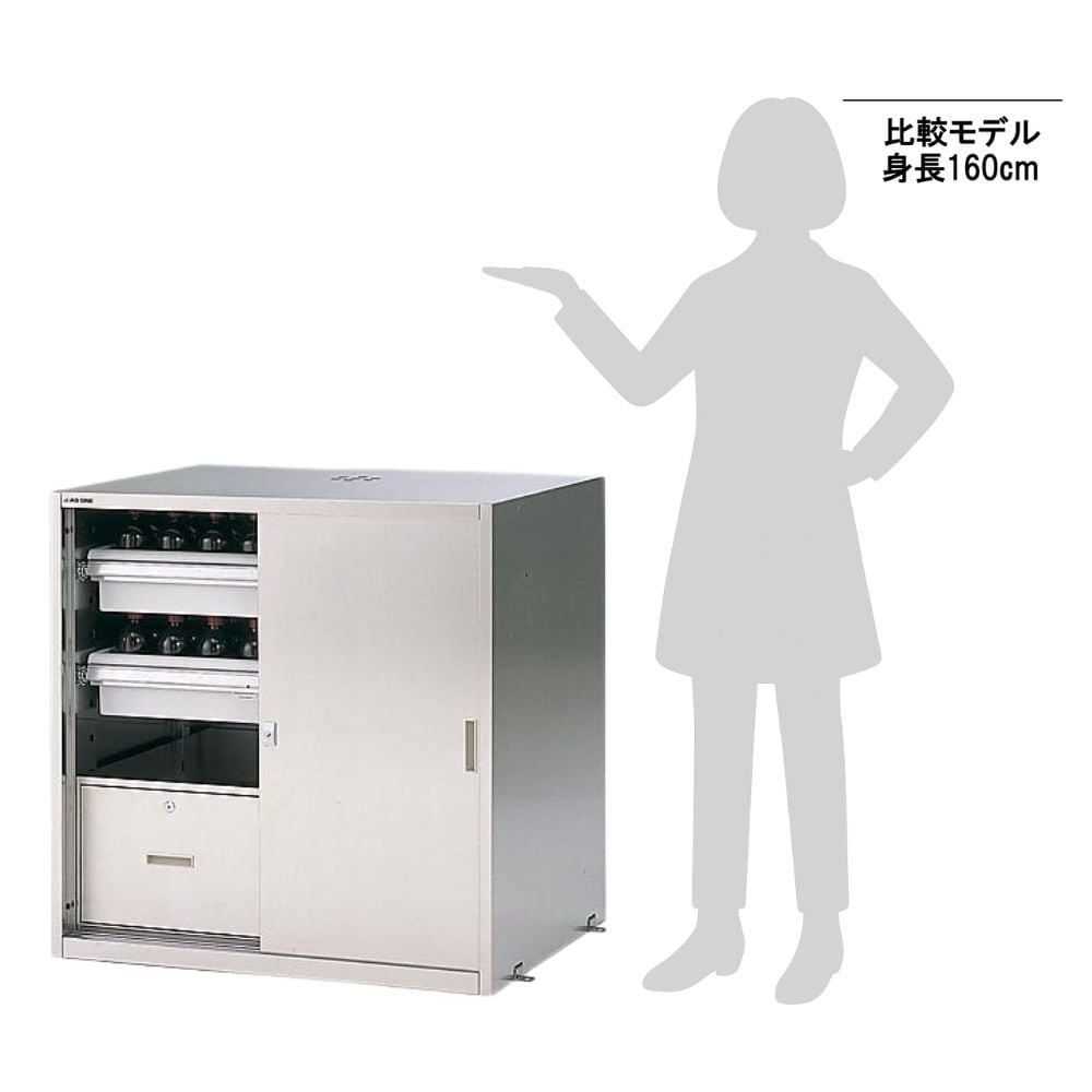 3-4463-23 セキュリティ薬品庫(SUS430) SQW-990S4 【AXEL】 アズワン