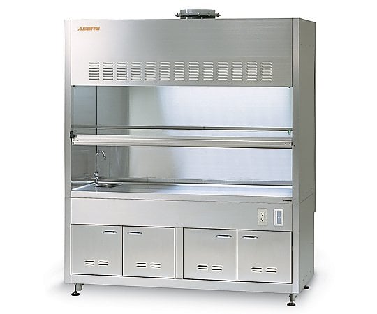 【大型商品※送料別途】3-4574-01　ＡＳＳＲＥヒュームフード　(作業面フラット・スタンダードタイプ)　１２００×８２０／７５０×２１５０mm　ASS-1200