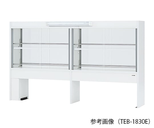 試薬棚 (両面型・ガラス戸付き・LED照明付き) 1800×300/510×1070mm