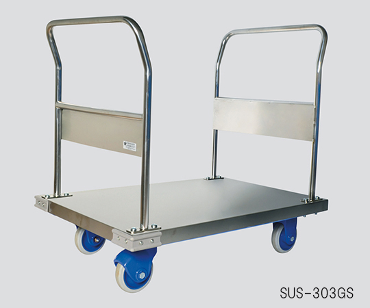 3-4799-08静音ステンレス台車両ハンドルブレーキあり積載荷重300kg【1個】(as1-3-4799-08)