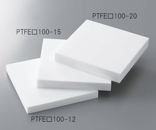 3-4924-01 PTFE板 厚板タイプ 50×50×12mm PTFE□50-12