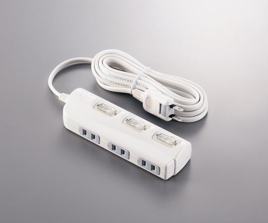 3-4931-02OAタップコード5mコンセント3個口【1個】(as1-3-4931-02)